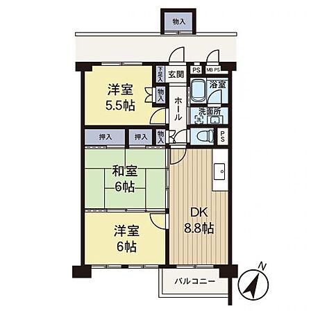 【間取図】穏やかな風と陽光、日常生活を一段と心地よいものにしています。周辺とのコラボにより明るく開放的な空間を演出。