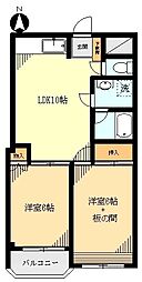 浅香コーポ 2LDKの間取図画像