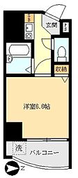 ラ・トゥール川口 1Kの間取図画像