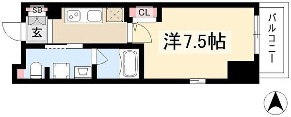 グラフティ ｜愛知県名古屋市千種区千種3丁目(賃貸マンション1K・2階・25.35㎡)の写真 その2