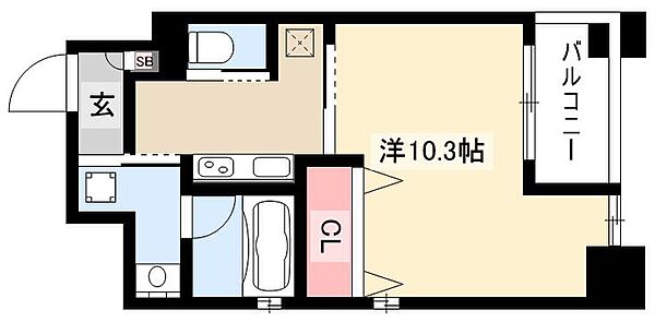 ヒルズ桜山 ｜愛知県名古屋市昭和区広見町6丁目(賃貸マンション1K・6階・32.25㎡)の写真 その2