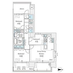 GRANPASEO丸の内 3LDKの間取図画像