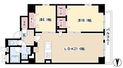JMF-Residence名駅南 2LDKの間取図画像