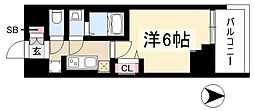 プレサンス大須観音フィエスタ 1Kの間取図画像