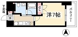 レジディア鶴舞 1Kの間取図画像