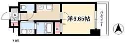 第18金山フクマルビル 1Kの間取図画像