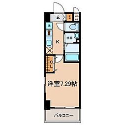 エスタシオン金山WEST 1Kの間取図画像