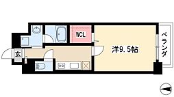 パティオ・エスペランサ 1Kの間取図画像