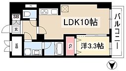 セイワパレス丸の内駅前 1LDKの間取図画像