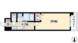 ArtizA上前津 1Kの間取図画像