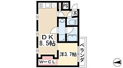 G.ミズホ 1LDKの間取図画像