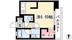 mina葵 1DKの間取図画像