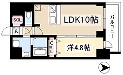 プレサンス広小路通今池 1LDKの間取図画像