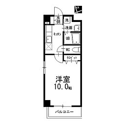 プログレスハイツ塩釜口 1Kの間取図画像