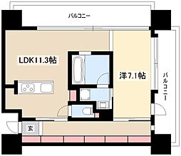 アーデン泉プレミア 1LDKの間取図画像