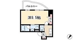 カノン大須 1Kの間取図画像