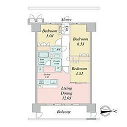 ラフィシア上前津 3LDKの間取図画像
