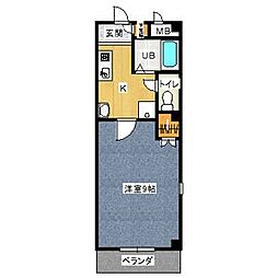 フォレストフィールド平針 1Kの間取図画像