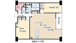 グランアベニュー栄 2LDKの間取図画像