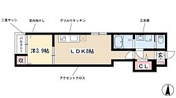 ア・ラ・メゾン 1LDKの間取図画像