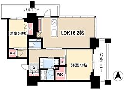 栄タワーヒルズ 2LDKの間取図画像