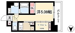 エステシア上前津 1SKの間取図画像