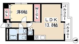おがわビル 1LDKの間取図画像
