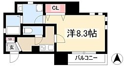 KSmart今池 1Kの間取図画像