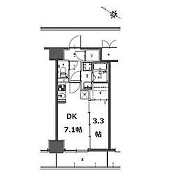 S-RESIDENCE神宮西駅前ascent 1DKの間取図画像