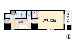 プロシード千代田 1Kの間取図画像