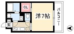 アソシエ鶴舞公園 1Kの間取図画像