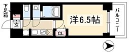 プレサンス丸の内レジデンス3 1Kの間取図画像