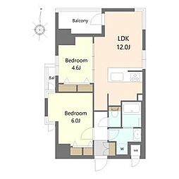 S-RESIDENCE高岳clarity(クラリティ) 2LDKの間取図画像