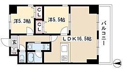 フォレスタ阿由知 2LDKの間取図画像