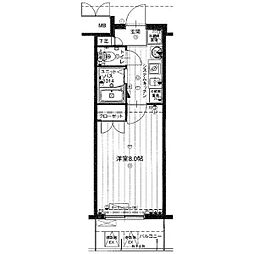 パルティール原駅前 1Kの間取図画像