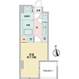 リエス鶴舞EASTTOWER 1Kの間取図画像