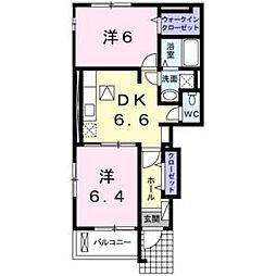 フリーデ 2DKの間取図画像