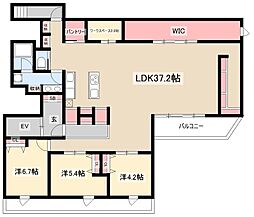 名古屋市昭和区滝川町マンション 3SLDKの間取図画像