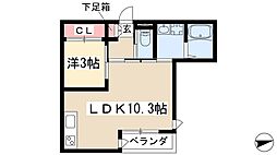 Ratcliffe 1LDKの間取図画像