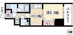 さくらヒルズニシキプラチナムレジデンス 1DKの間取図画像