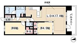 プレサンスロジェ上前津駅前2 2LDKの間取図画像