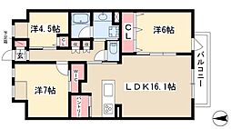 グレイスレジデンス八事 3LDKの間取図画像