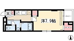 GlanzHorita 1Kの間取図画像