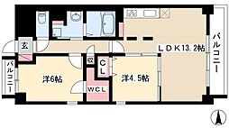 ツインアウルズ 2LDKの間取図画像