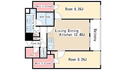 グランアベニュー栄 2LDKの間取図画像