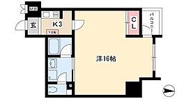アーデン東別院 1Kの間取図画像