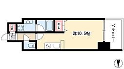 AMBERHOUSEHorita ワンルームの間取図画像