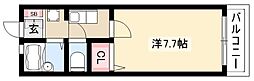 ヤングパレスB 1Kの間取図画像