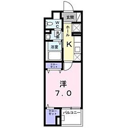 GlanzHorita 1Kの間取図画像