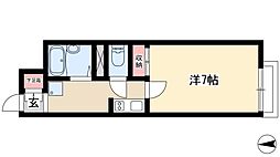レオネクストオール 1Kの間取図画像